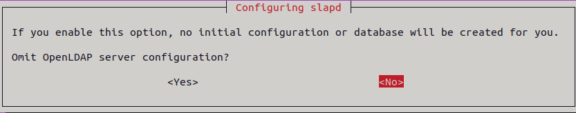 Omisión configuración